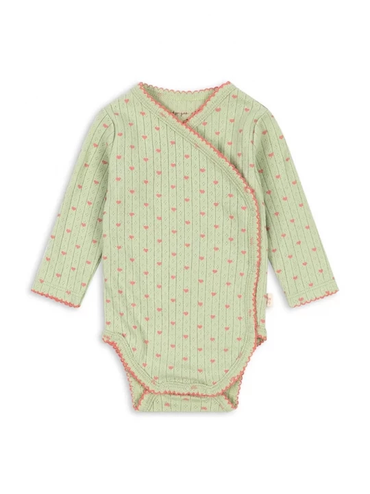 Obrázek produktu Konges Sløjd body kojenecké bavlněné MINNIE NEWBORN BODY GOTS zelená