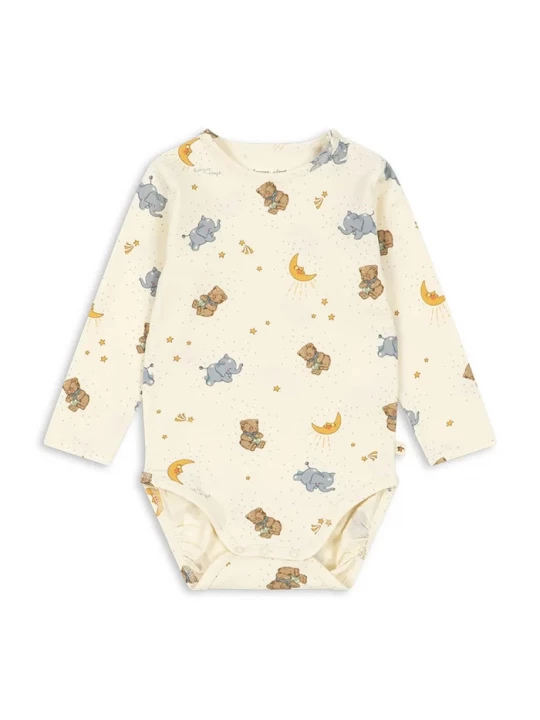 Obrázek produktu Konges Sløjd body kojenecké bavlněné s elastanem BASIC LS BODY GOTS béžová