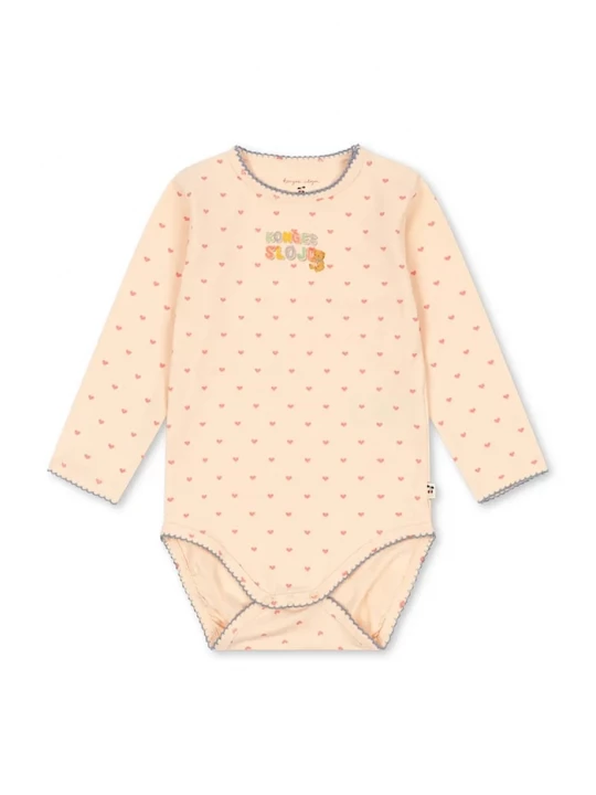 Obrázek produktu Konges Sløjd body kojenecké bavlněné s elastanem BASIC LS BODY GOTS růžová