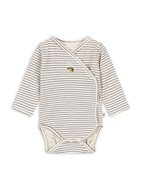 Obrázek produktu Konges Sløjd body kojenecké bavlněné s elastanem BASIC LS NEWBORN BODY GOTS