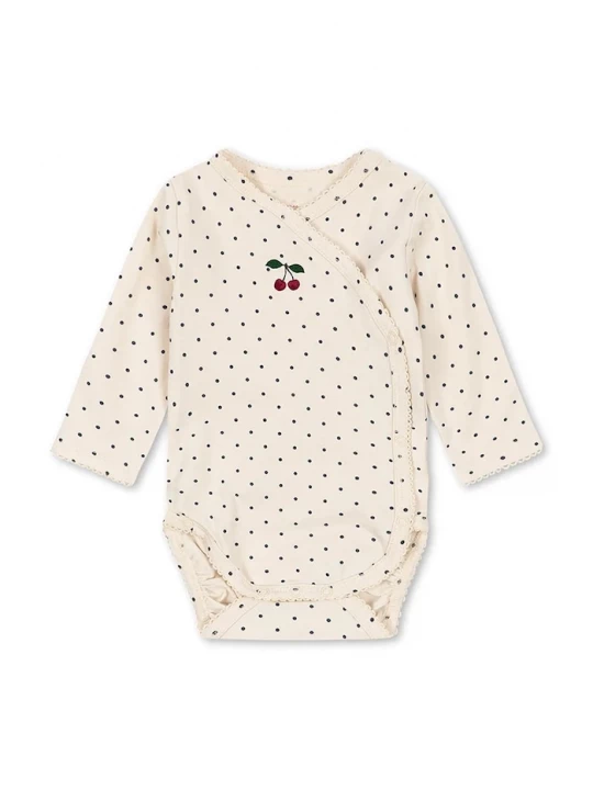 Obrázek produktu Konges Sløjd body kojenecké bavlněné s elastanem BASIC LS NEWBORN BODY GOTS béžová