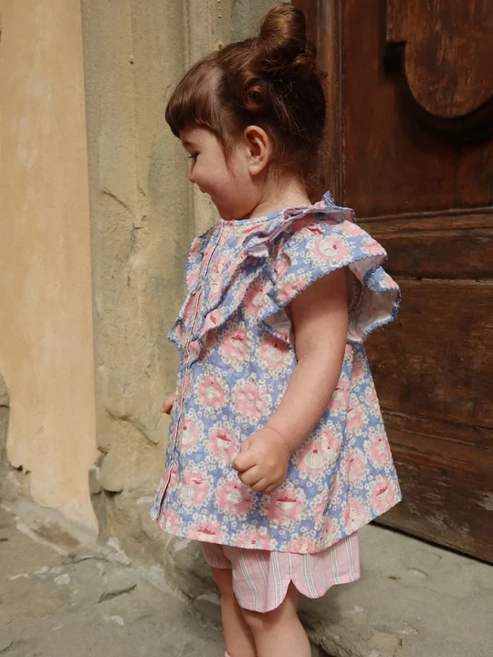 Obrázek produktu Konges Sløjd Dětská bavlněná halenka Konges Sløjd KIM FRILL SS SHIRT GOTS