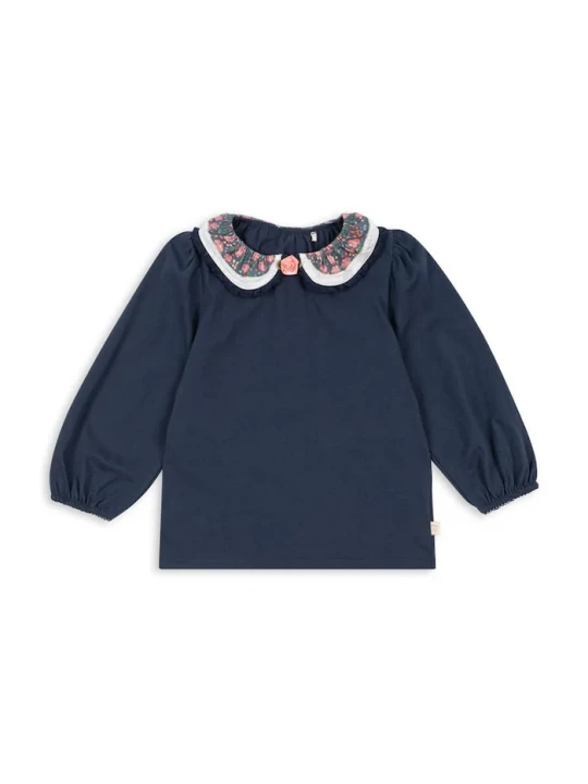 Obrázek produktu Konges Sløjd Dětská bavlněná halenka Konges Sløjd PAMI BLOUSE GOTS námořnická modř