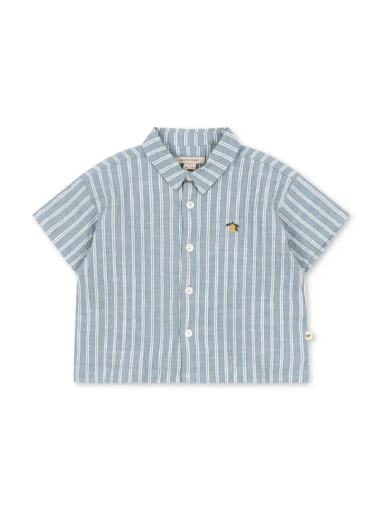 Obrázek produktu Konges Sløjd Dětská bavlněná košile Konges Sløjd ELLIOT SS SHIRT GOTS modrá