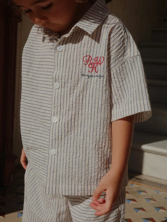 Obrázek produktu Konges Sløjd Dětská bavlněná košile Konges Sløjd RHW X KS DUO SHIRT GOTS modrá