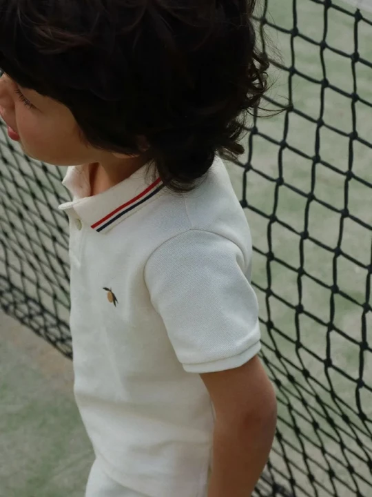 Obrázek produktu Konges Sløjd Dětská bavlněná polokošile Konges Sløjd FLORIAN POLO SHIRT GOTS béžová