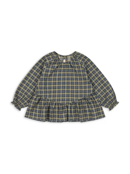 Obrázek produktu Konges Sløjd Dětská halenka Konges Sløjd TERRE BLOUSE GOTS tyrkysová