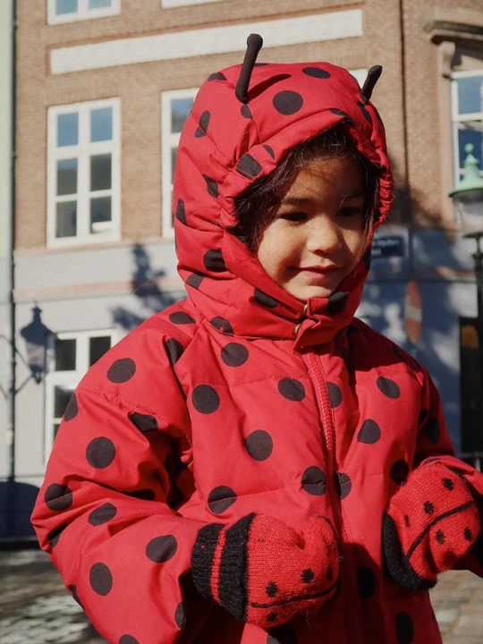 Obrázek produktu Konges Sløjd Dětská nepromokavá bunda Konges Sløjd NUKA LADYBUG JACKET GRS červená