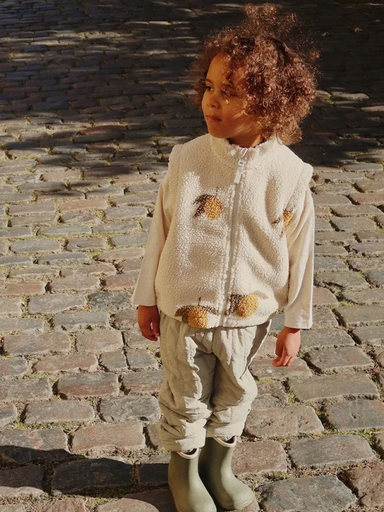 Obrázek produktu Konges Sløjd Dětská vesta Konges Sløjd JODY TEDDY VEST GRS béžová