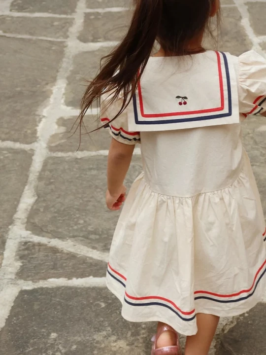 Obrázek produktu Konges Sløjd Dětské bavlněné šaty Konges Sløjd ALLIE DRESS GOTS béžová