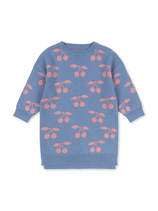 Obrázek produktu Konges Sløjd Dětské bavlněné šaty Konges Sløjd LAPIS KNIT DRESS GOTS fialová