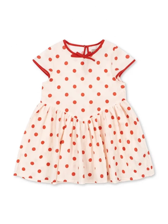 Obrázek produktu Konges Sløjd Dětské bavlněné šaty Konges Sløjd VIVO DRESS GOTS béžová