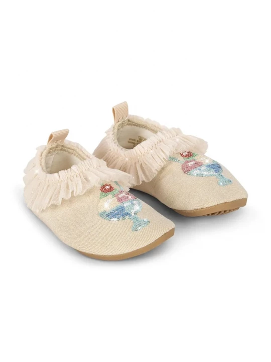 Obrázek produktu Konges Sløjd Dětské boty do vody Konges Sløjd AMANDINE FRILL SWIM SHOES béžová