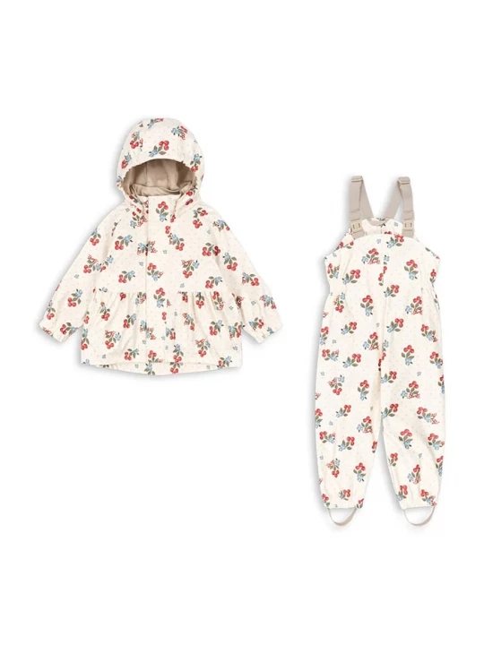 Obrázek produktu Konges Sløjd Dětské kalhoty a bunda Konges Sløjd RAINY PALME SET GIRL béžová