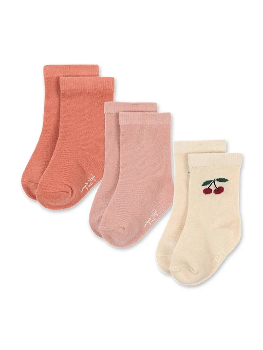 Obrázek produktu Konges Sløjd Dětské ponožky 3 PACK JACQUARD SOCKS růžová