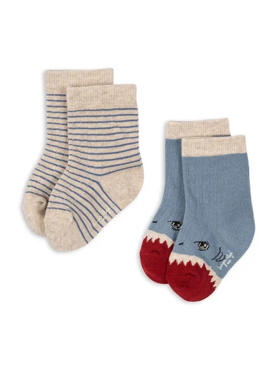 Obrázek produktu Konges Sløjd Dětské ponožky Konges Sløjd 2 PACK SHARK RIB SOCKS 2-pack