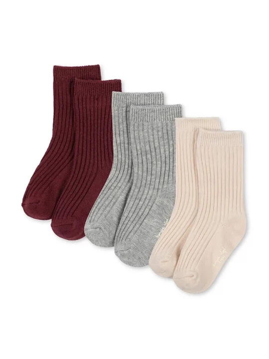 Obrázek produktu Konges Sløjd Dětské ponožky s bavlnou Konges Sløjd 3 PACK RIB SOCKS