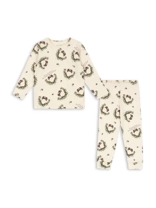 Obrázek produktu Konges Sløjd Dětské pyžamo Konges Sløjd BASIC BLOUSE/PANTS SET GOTS béžová