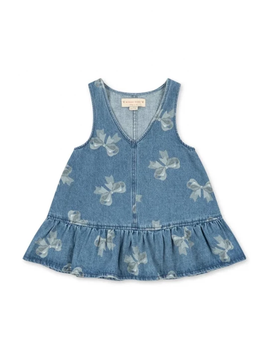 Obrázek produktu Konges Sløjd Dětské riflové šaty Konges Sløjd MAGOT FRILL DRESS GOTS námořnická modř