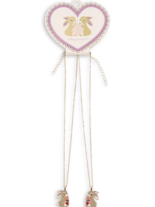Obrázek produktu Konges Sløjd Dětský náhrdelník Konges Sløjd BUNNY BESTIE NECKLACE 2-pack zlatá