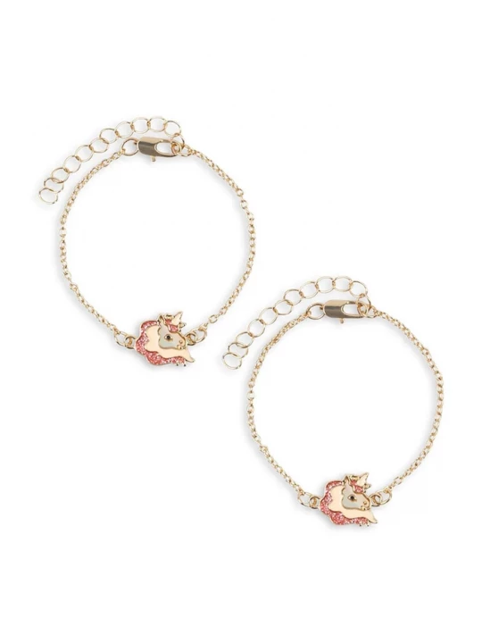Obrázek produktu Konges Sløjd Dětský náramek Konges Sløjd UNICORN BESTIE BRACELETS 2-pack zlatá