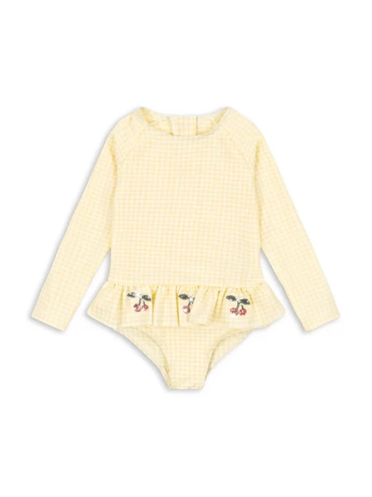 Obrázek produktu Konges Sløjd Jednodílné dětské plavky Konges Sløjd ETTA LS SWIMSUIT žlutá