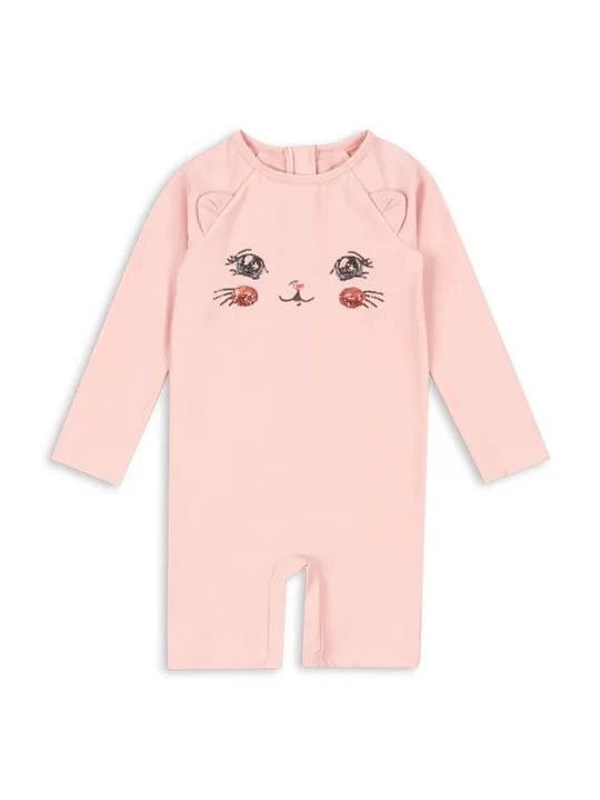 Obrázek produktu Konges Sløjd Jednodílné dětské plavky KITTY ONESIE GRS růžová