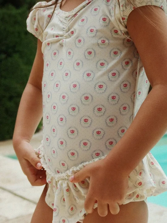 Obrázek produktu Konges Sløjd Jednodílné dětské plavky Konges Sløjd MALTI SWIMSUIT GRS béžová