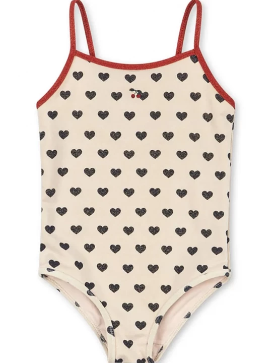 Obrázek produktu Konges Sløjd Jednodílné dětské plavky Konges Sløjd MANON GLITTER SWIMSUIT béžová