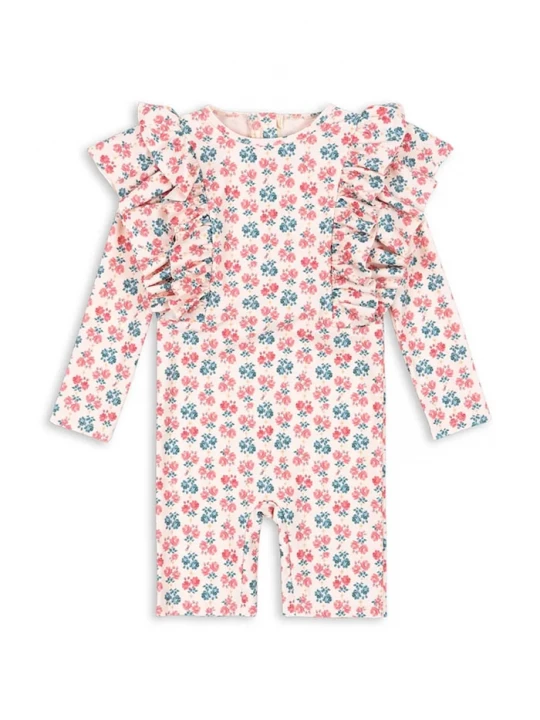 Obrázek produktu Konges Sløjd Jednodílné dětské plavky Konges Sløjd MANUCA FRILL ONESIE GRS růžová