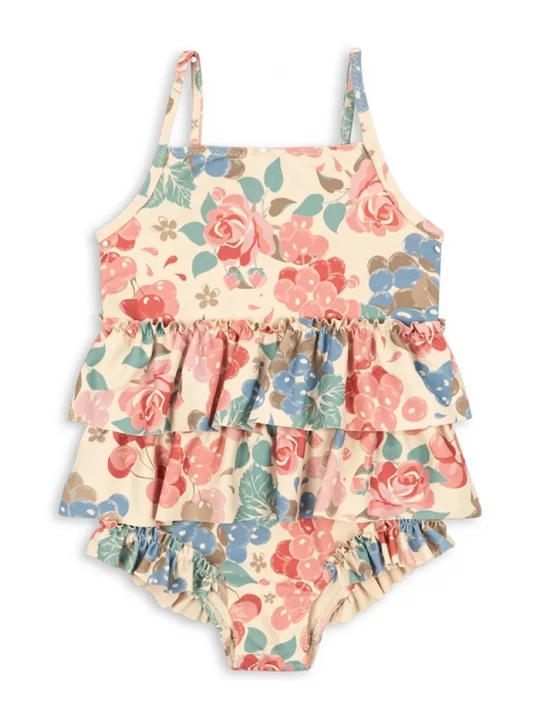 Obrázek produktu Konges Sløjd Jednodílné dětské plavky MANUCA FRILL SWIMSUIT GRS