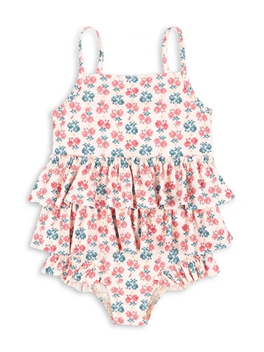 Obrázek produktu Konges Sløjd Jednodílné dětské plavky MANUCA FRILL SWIMSUIT GRS růžová