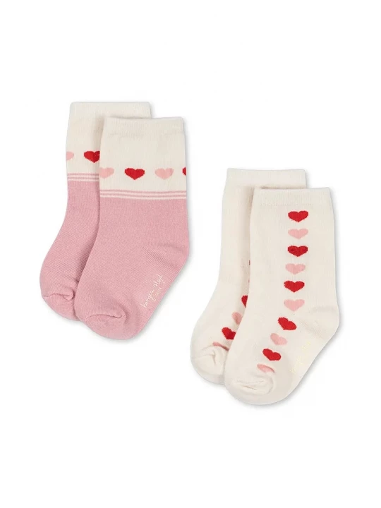 Obrázek produktu Konges Sløjd Kojenecké ponožky Konges Sløjd 2 PACK JAQUARD SOCKS 2-pack růžová