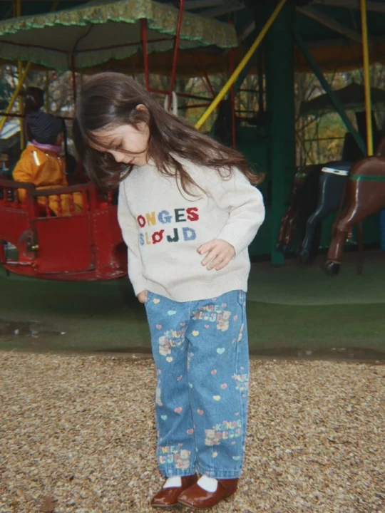 Obrázek produktu Konges Sløjd mom džíny dětské MAGOT FRILL PANTS GOTS modrá