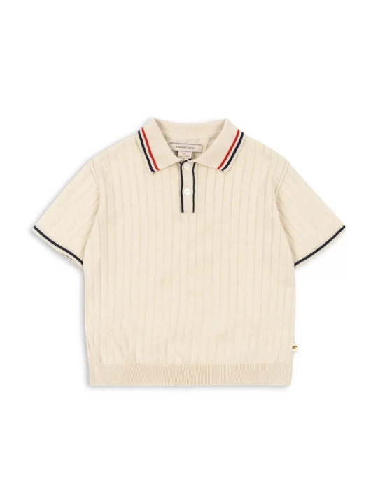 Obrázek produktu Konges Sløjd polo dětské bavlněné MIO KNIT POLO GOTS béžová