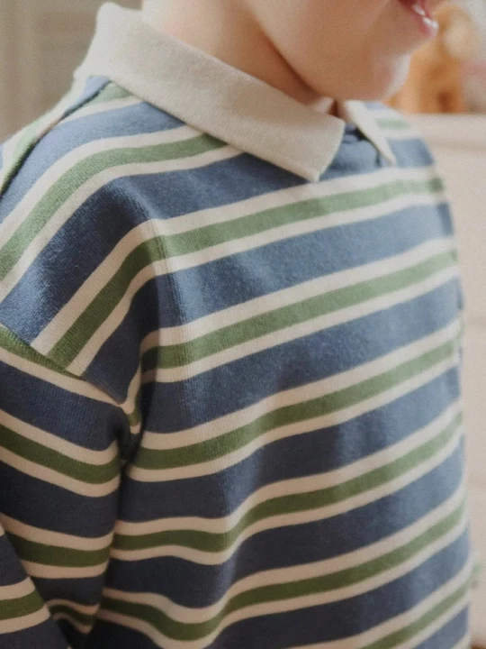 Obrázek produktu Konges Sløjd polo dětské bavlněné SPOTTY LS POLO GOTS námořnická modř