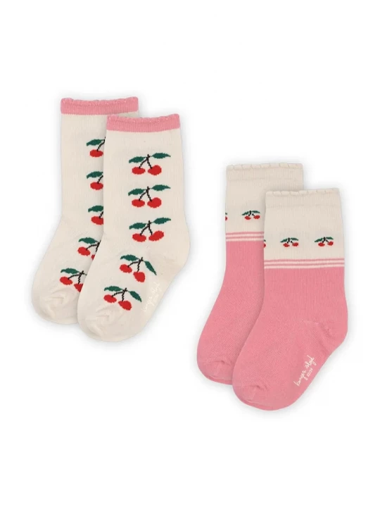 Obrázek produktu Konges Sløjd ponožky dětské 2 PACK JACQUARD SOCKS 2-pack růžová