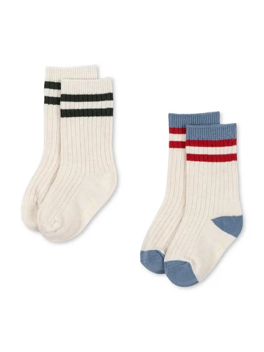 Obrázek produktu Konges Sløjd ponožky dětské 2-pack RIB SOCKS béžová