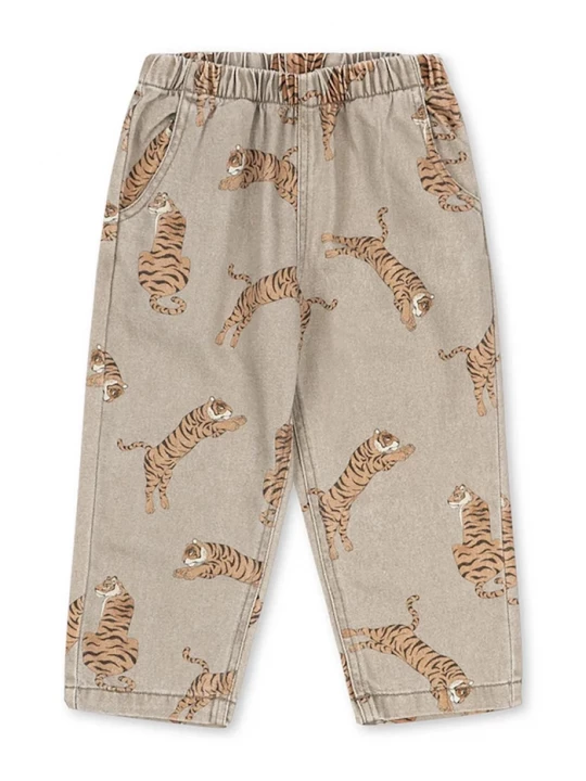 Obrázek produktu Konges Sløjd rovné džíny dětské MAGOT PANTS GOTS hnědá