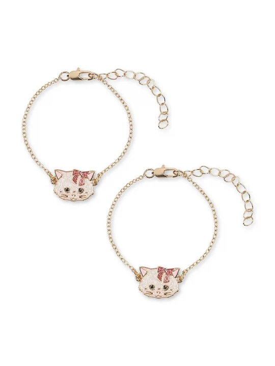 Obrázek produktu Konges Sløjd sada dětských náramků KITTY BESTIE BRACELETS 2 PCS béžová