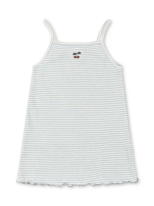 Obrázek produktu Konges Sløjd šaty s bavlnou ROLI STRAP DRESS OCS modrá