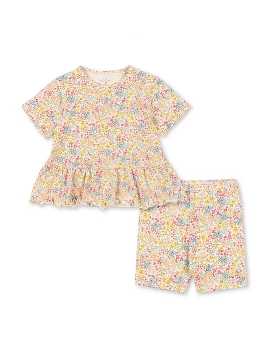 Obrázek produktu Konges Sløjd set dětský s bavlnou BASIC FRILL SET GOTS béžová