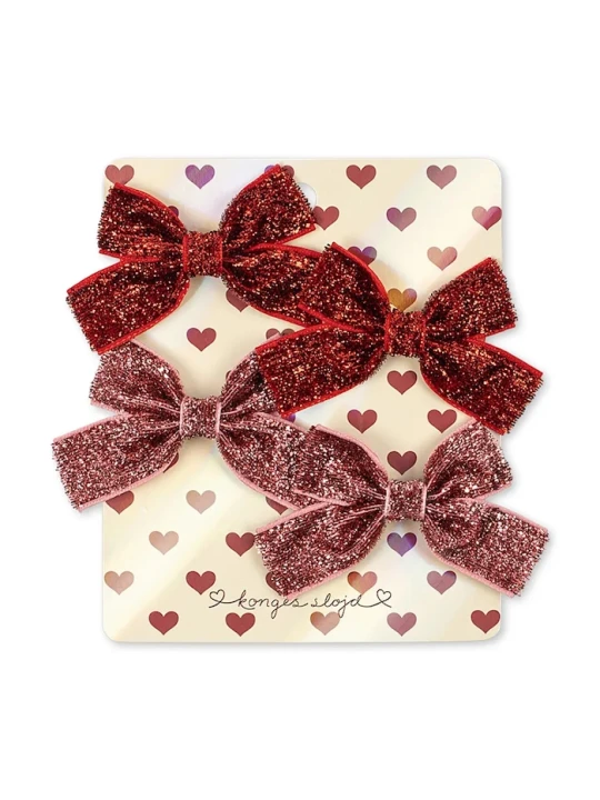 Obrázek produktu Konges Sløjd skřipce do vlasů dětské 4 PACK MICKI BOW HAIR CLIPS 4-pack červená