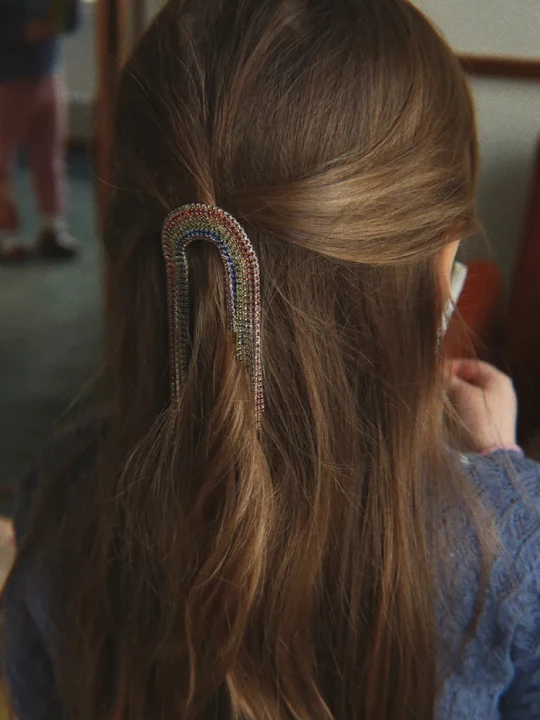 Obrázek produktu Konges Sløjd sponka do vlasů dětská kovová SPARKLY RAINBOW HAIR CLIP
