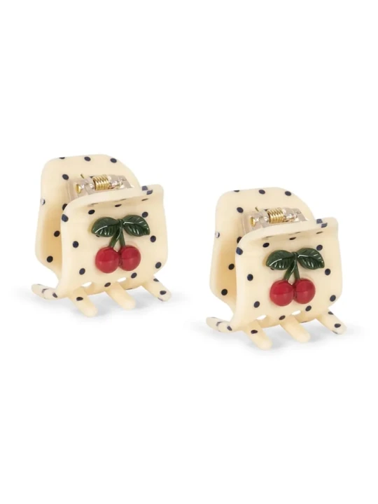 Obrázek produktu Konges Sløjd sponky do vlasů dětské 2 PACK CHERRY DOT HAIR CLAWS 2-pack béžová