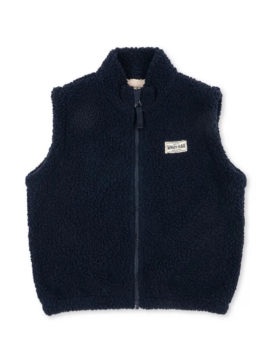 Obrázek produktu Konges Sløjd vesta dětská fleecová JODY SOLID TEDDY VEST GRS námořnická modř