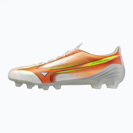 Obrázek produktu Kopačky Mizuno Alpha III Pro FG white / lava orange / evening primrose