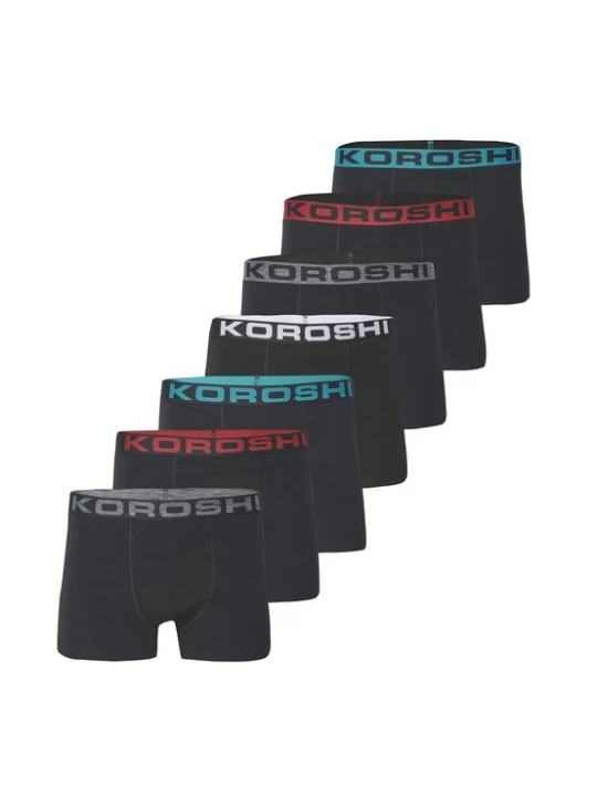Obrázek produktu KOROSHI Boxerky tyrkysová / červená / černá / bílá