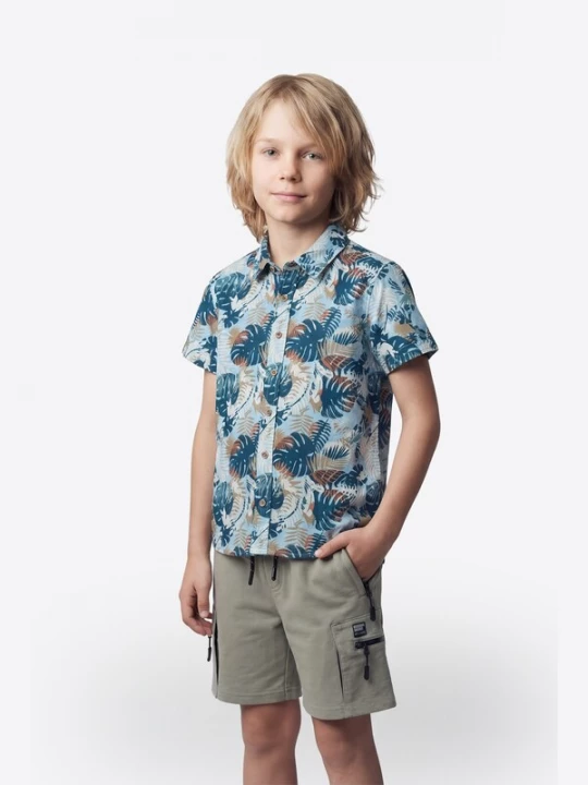 Obrázek produktu KOROSHI Košile námořnická modř / světlemodrá / khaki / bílá