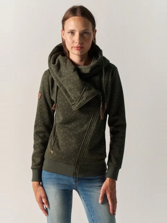 Obrázek produktu KOROSHI Mikina khaki / černá / offwhite
